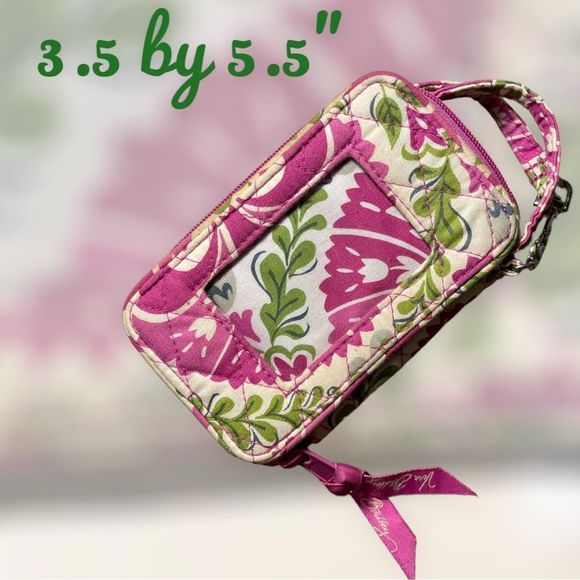 Vera Bradley Pink and Green Floral Wallet - Picture 2 of 6